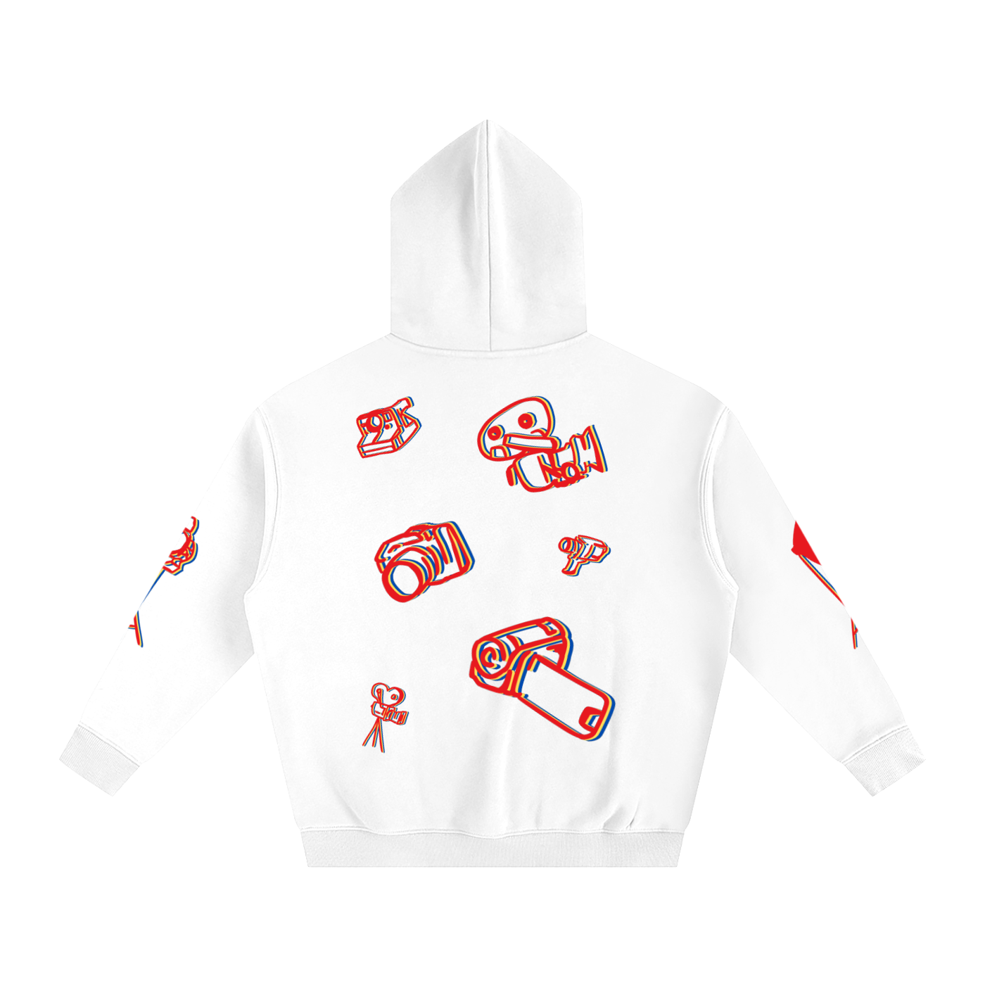 CAMERA/SPEED - OVERSIZE HOODIE (UNISEX) - WHITE