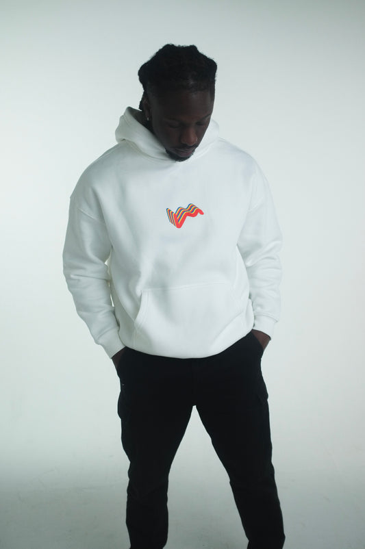 SUPER 8 SOCIETY - OVERSIZE HOODIE (MALE) - WHITE