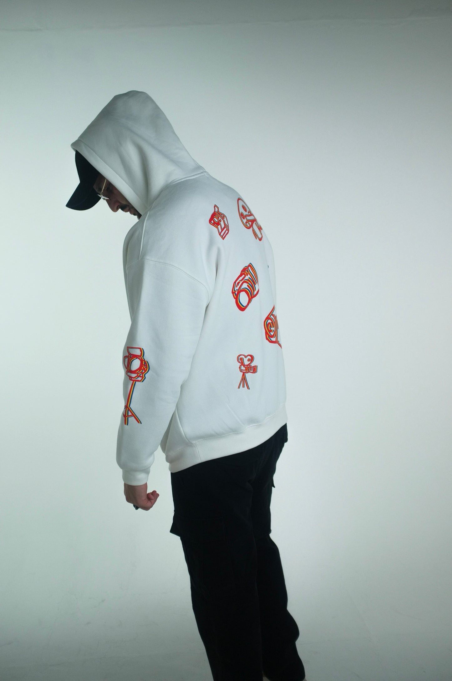 CAMERA/SPEED - OVERSIZE HOODIE (UNISEX) - WHITE