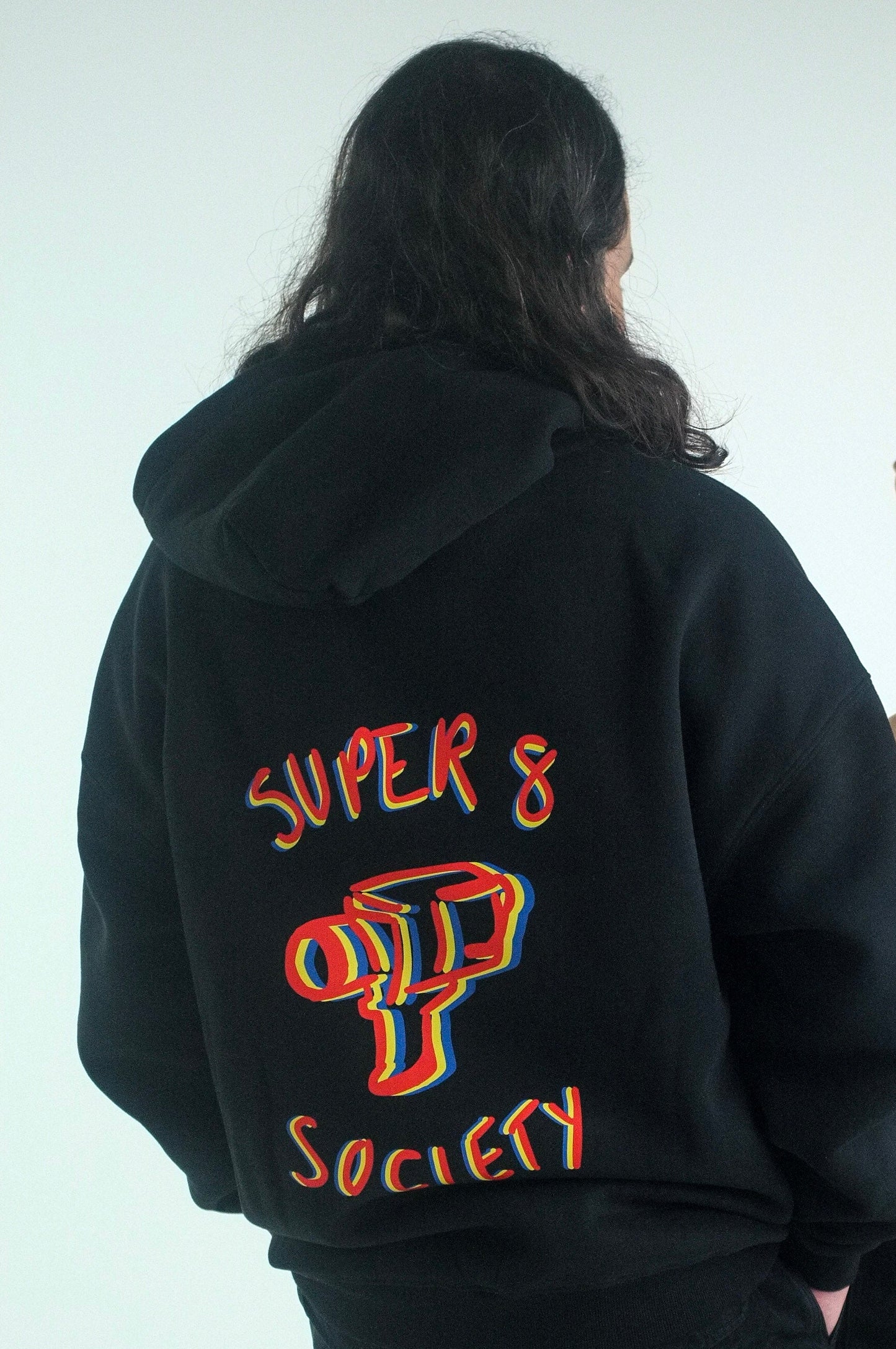 SUPER 8 SOCIETY - OVERSIZE HOODIE (MALE) - BLACK