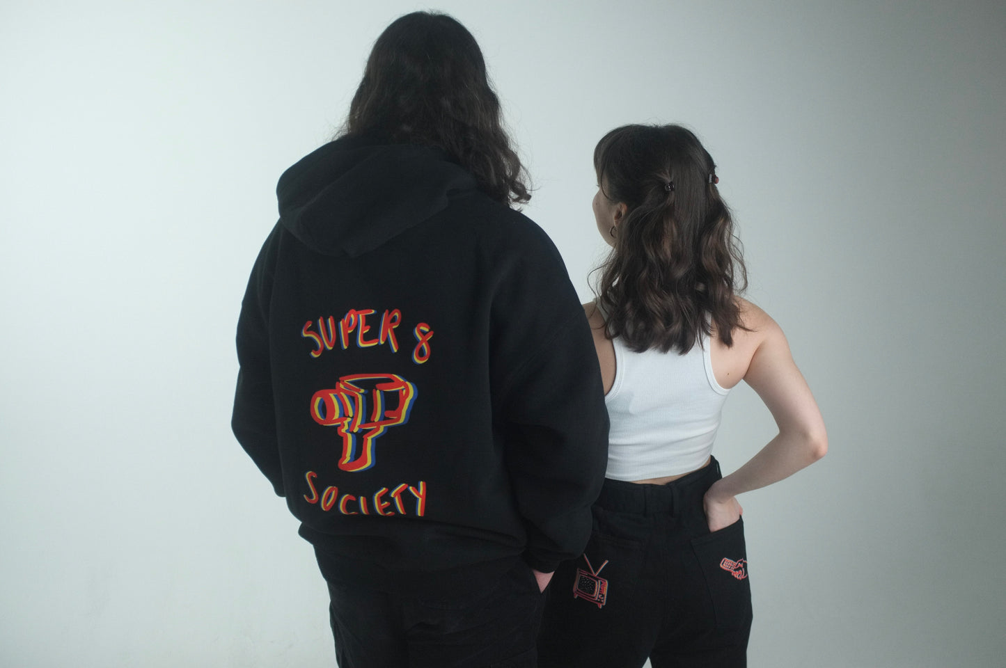 SUPER 8 SOCIETY - OVERSIZE HOODIE (MALE) - BLACK