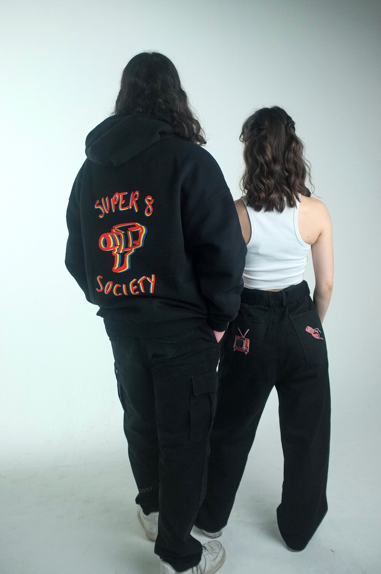 SUPER 8 SOCIETY - OVERSIZE HOODIE (MALE) - BLACK