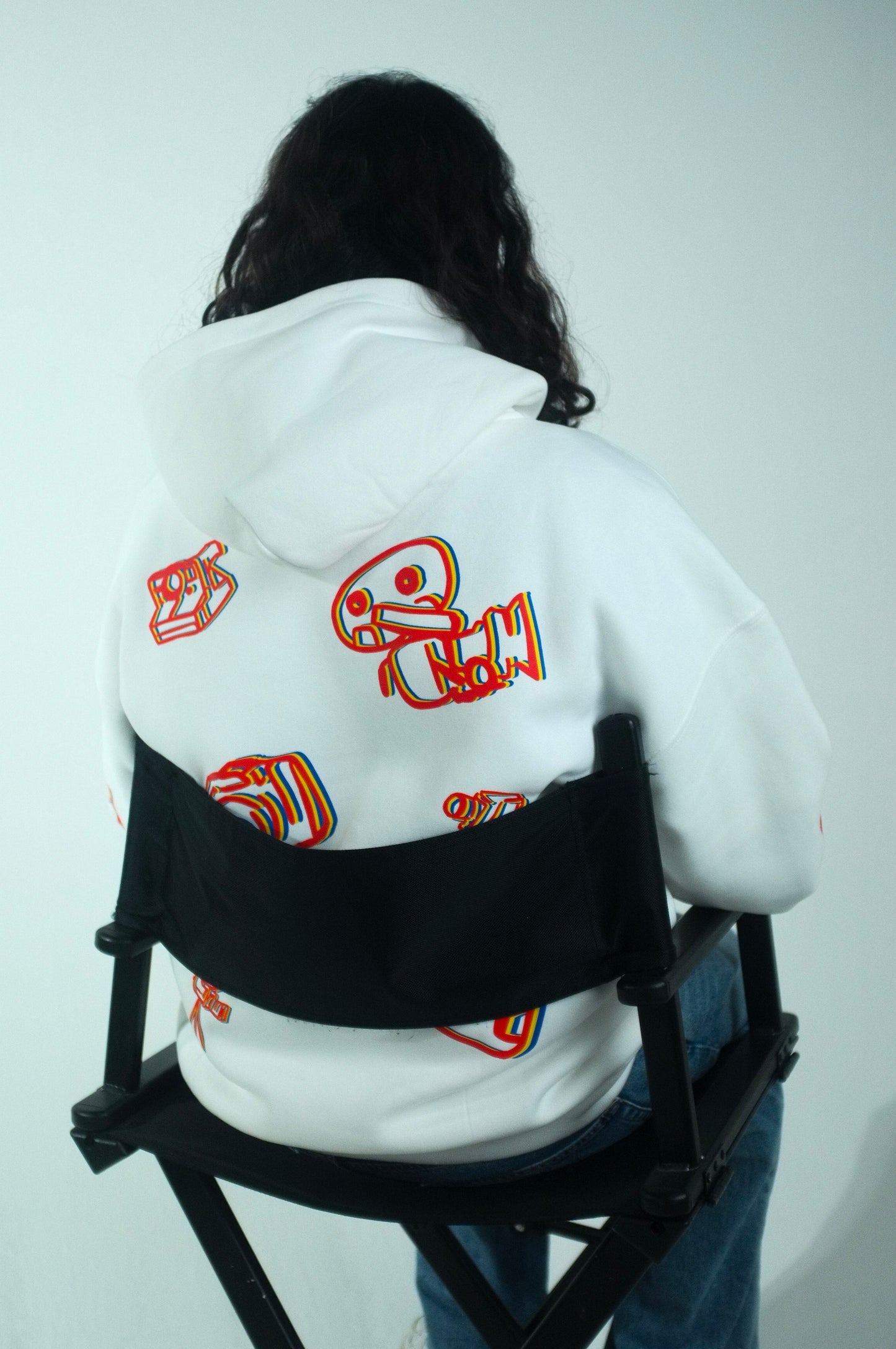 CAMERA/SPEED - OVERSIZE HOODIE (UNISEX) - WHITE