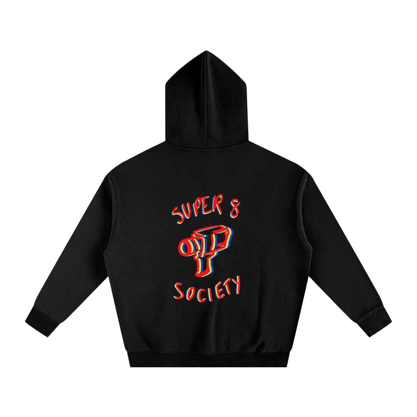 SUPER 8 SOCIETY - OVERSIZE HOODIE (MALE) - BLACK