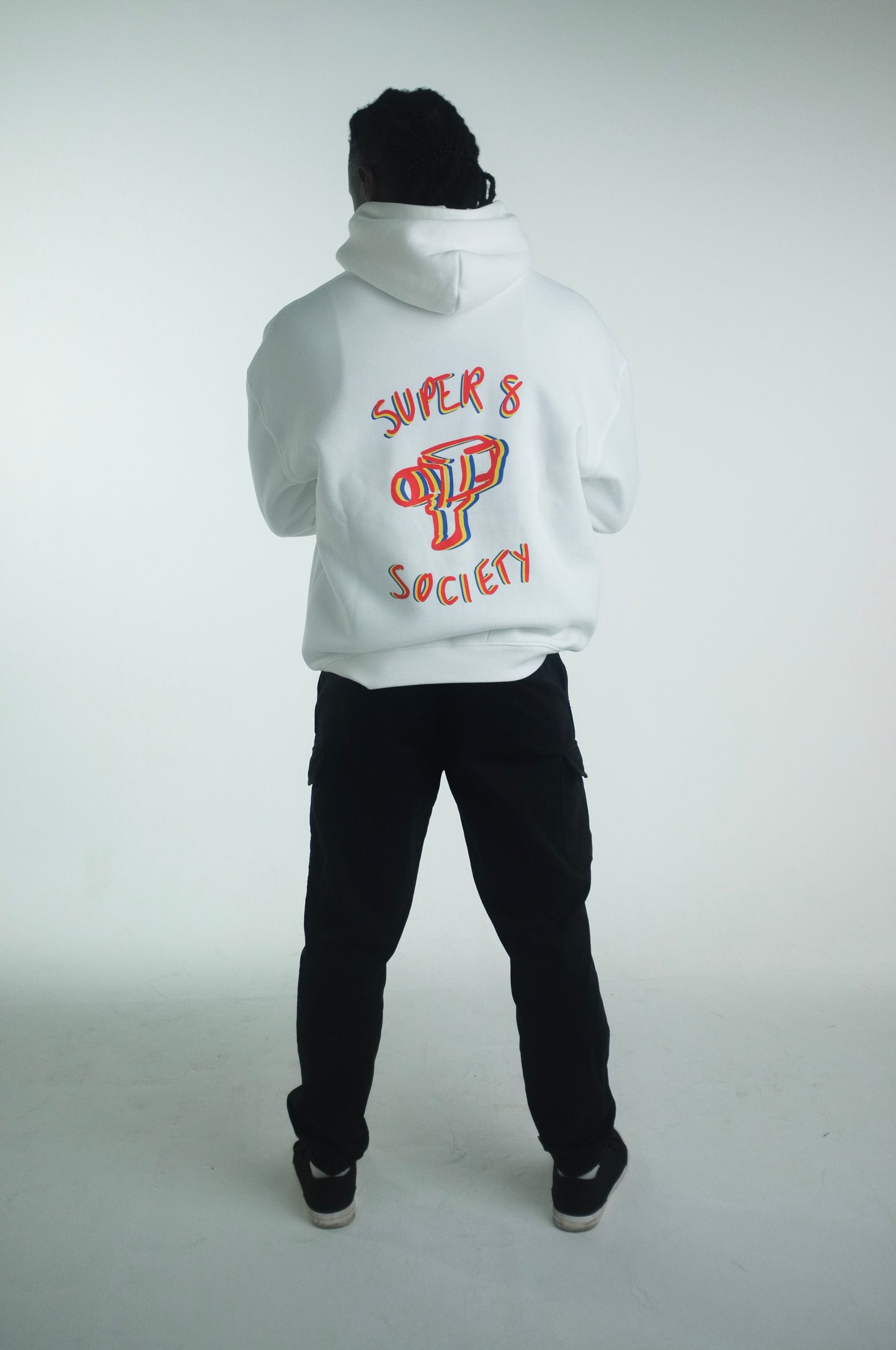 SUPER 8 SOCIETY - OVERSIZE HOODIE (MALE) - WHITE