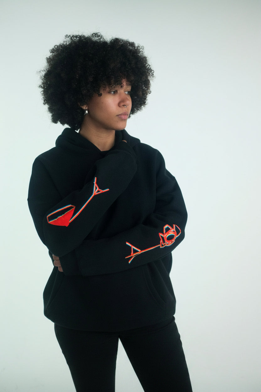 CAMERA/SPEED - OVERSIZE HOODIE (UNISEX) - BLACK