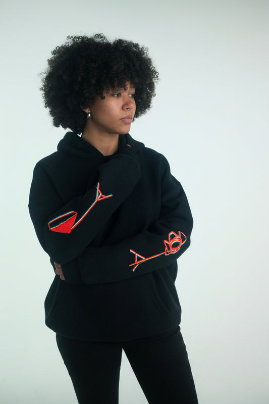 CAMERA/SPEED - OVERSIZE HOODIE (UNISEX) - BLACK