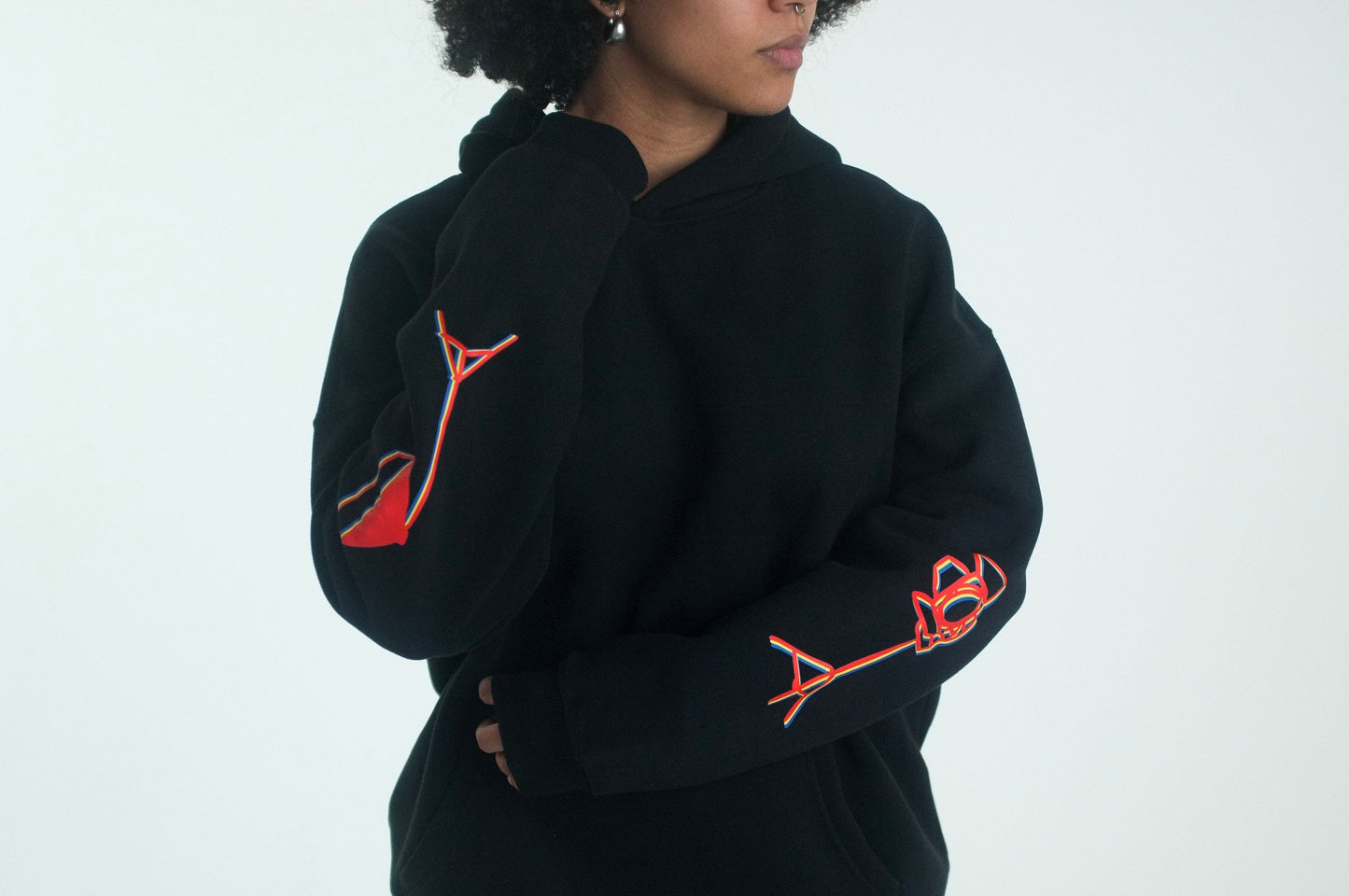 CAMERA/SPEED - OVERSIZE HOODIE (UNISEX) - BLACK