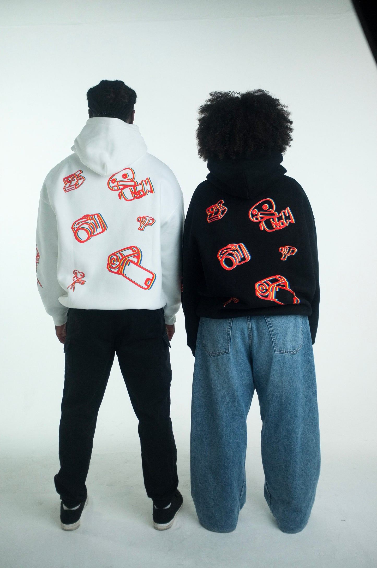 CAMERA/SPEED - OVERSIZE HOODIE (UNISEX) - BLACK