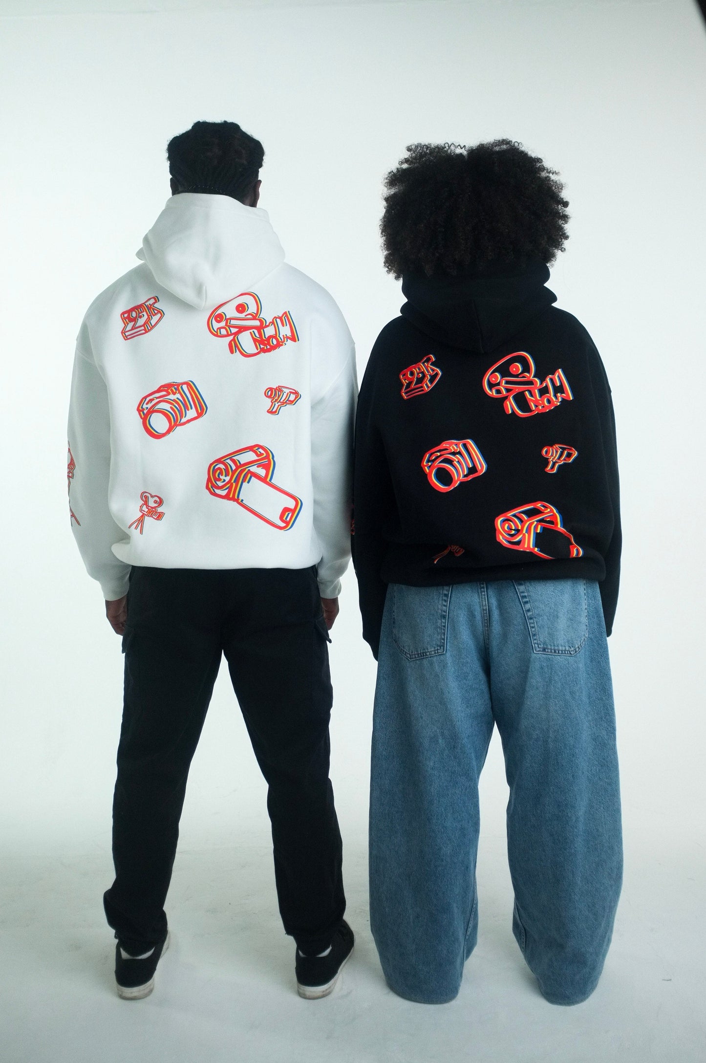 CAMERA/SPEED - OVERSIZE HOODIE (UNISEX) - WHITE