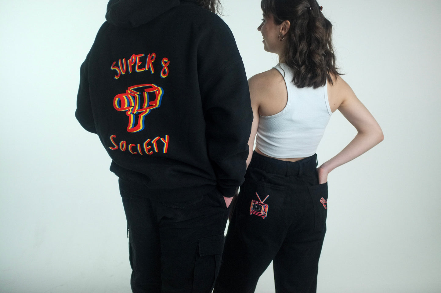 SUPER 8 SOCIETY - OVERSIZE HOODIE (MALE) - BLACK