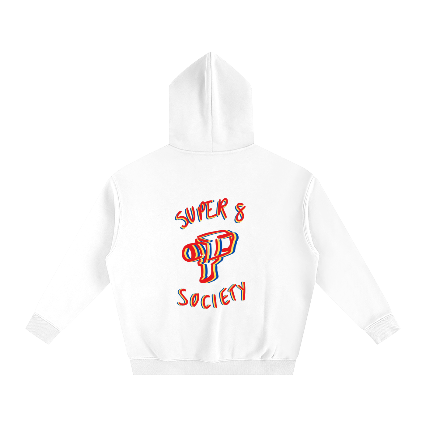SUPER 8 SOCIETY - OVERSIZE HOODIE (MALE) - WHITE